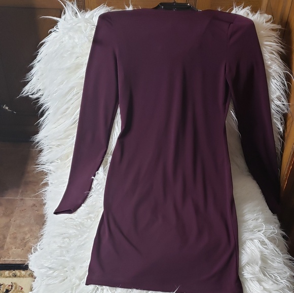 Forever 21 Lace Up Burgundy Dress - Picture 2 of 3